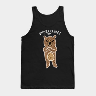 Unbearable Bear (White) Tank Top